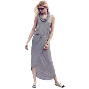 Anthropologie Dolan Striped Tulip Front Maxi Dress sz S Nautical Summer Coastal